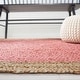preview thumbnail 67 of 125, SAFAVIEH Handmade Natural Fiber Charlyne Bordered Round Jute Rug