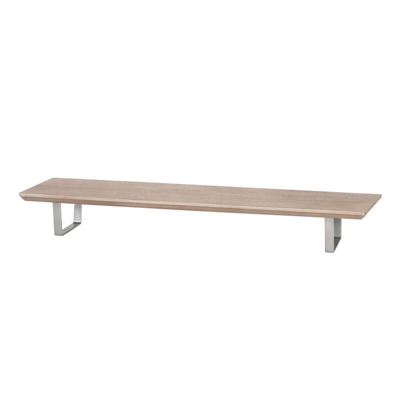Jani Wood Monitor Stand Riser Desk - Ergonomic Design Stand, Desktop Organizer Table for Home, Office Workspace, Gaming Desk