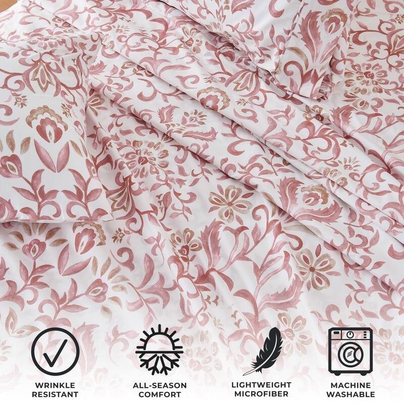 Linery & Co. Ultra-Soft Brushed Winter-Themed Microfiber Sheet Set