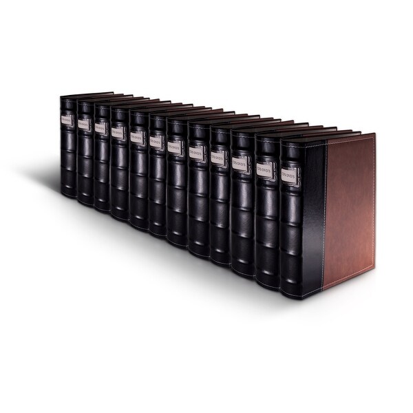 Bellagio-Italia Brown Leather CD/DVD Binder 12 pack