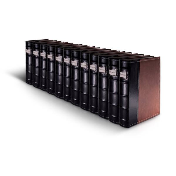 Shop Bellagio Italia Brown Leather Cd Dvd Binder 12 Pack Free