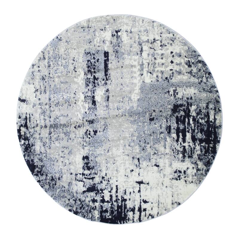 Noori Rug Lagoon Jaclyn Rug - 4'5" x 4'5" - Beige/Navy