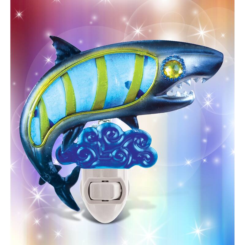 CoTa Global Ocean Life Metal Glass Night Lights with Switch - 4 Piece