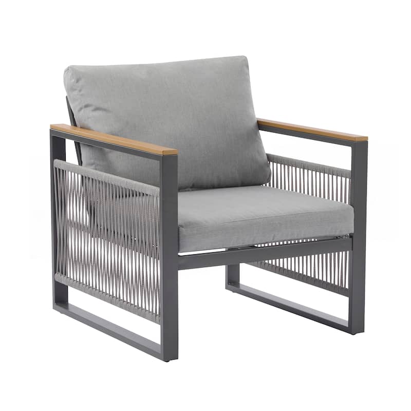 4-Pieces Outdoor Metal Patio Furniture Set