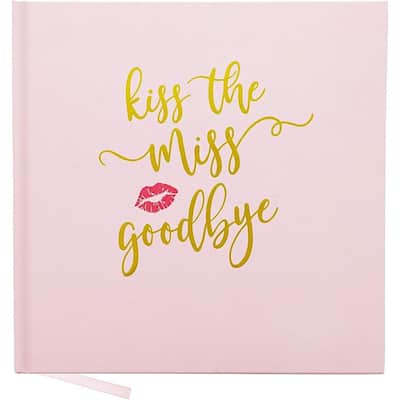 Paper Junkie Kiss the Miss Goodbye Bachelorette Party Notebook Keepsake, Gold Foil Imprints