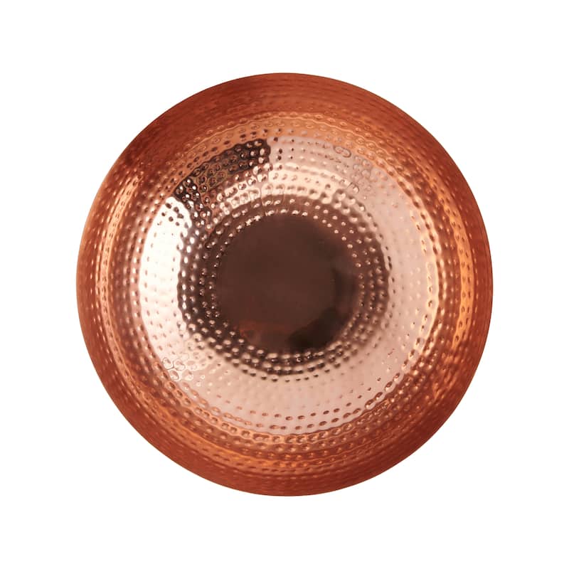 Hammered Metal Bowl with Copper Finish