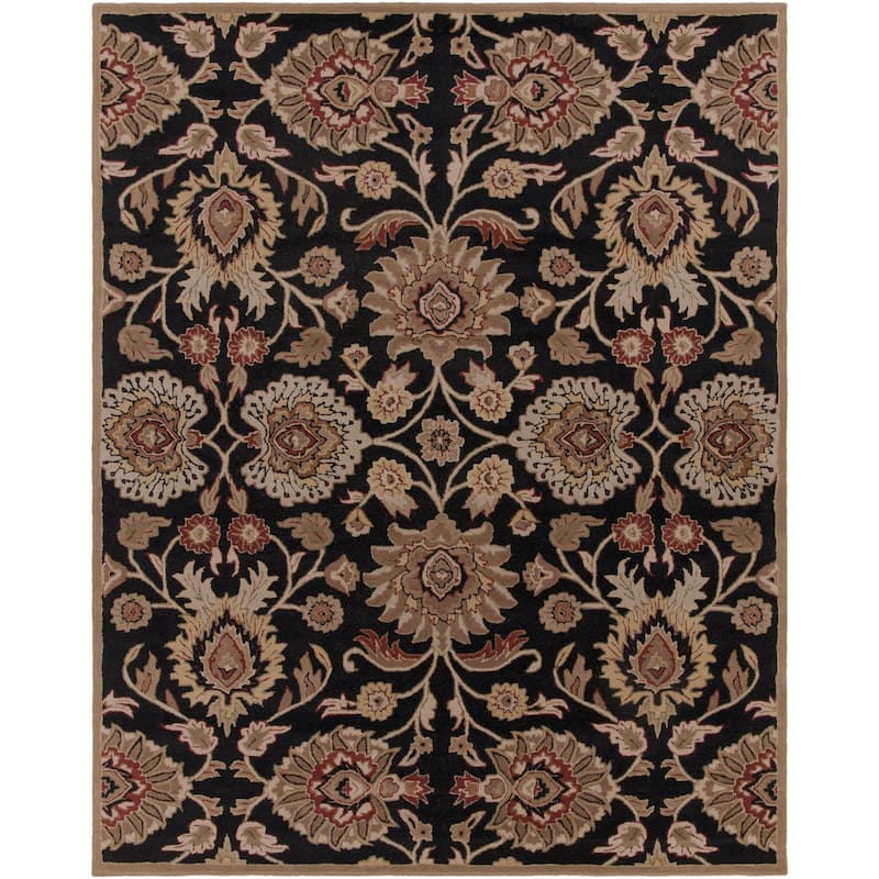 Livabliss Caesar Updated Traditional Paisley Hand Tufted Area Rug. - Black - 7' 6" x 9' 6"