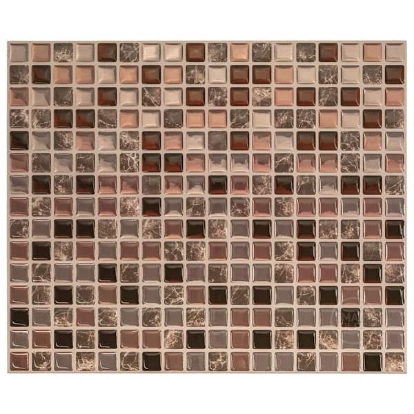 Smart Tiles Self Adhesive Wall Tiles- Minimo Roca - 4 Sheets of