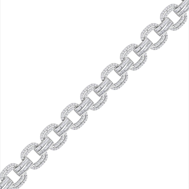 5 Cttw Natural Diamond 10KT White Gold Bracelet