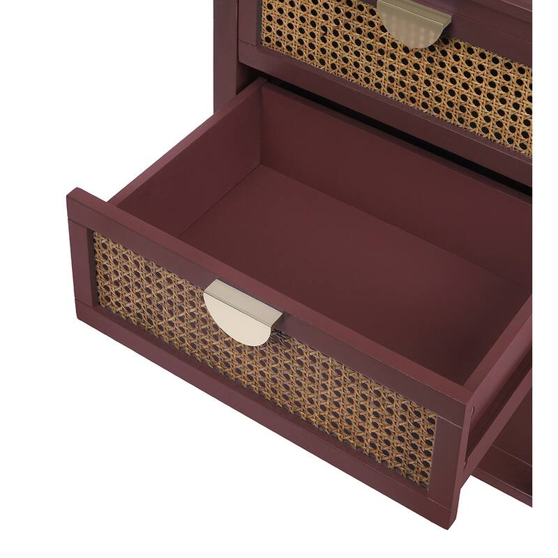 2-Drawer Nightstand Bed Side Table with Storage Cabinet End Table shelf Wood Side Table