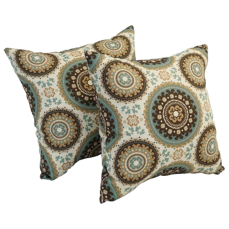 17-inch Square Polyester Outdoor Throw Pillows (Set of 2) - Bindis Spray