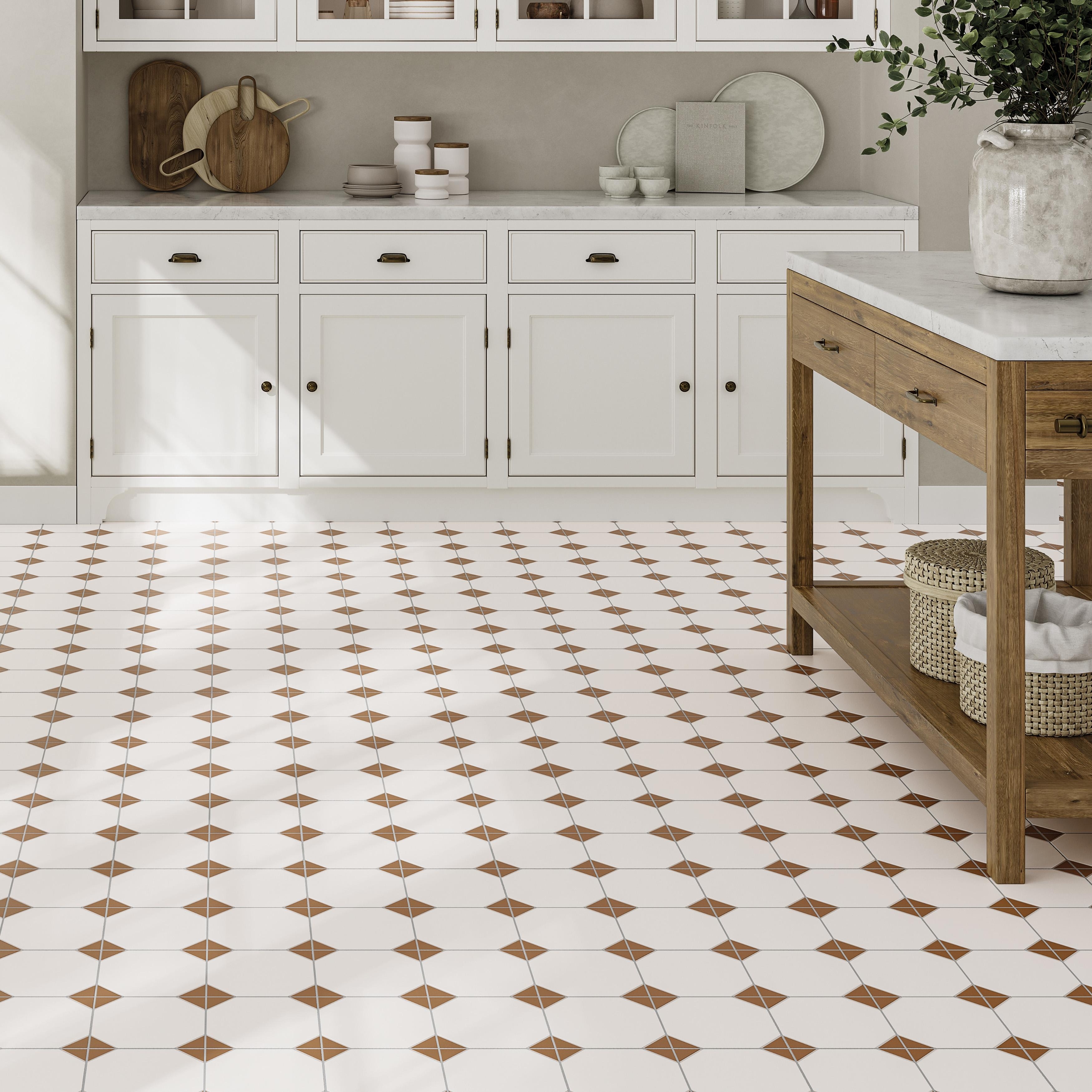 Merola Tile Canterbury Terra 12-7/8" x 12-7/8" Porcelain Floor and Wall Tile