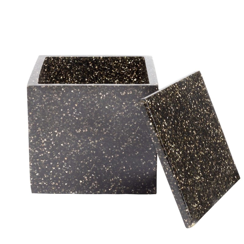 Sparkles Home Luminous Rhinestone Cotton Ball Holder - Charcoal
