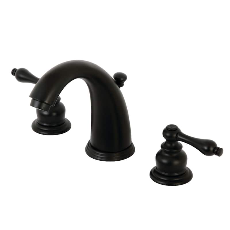 Victorian 8 in. Widespread Bathroom Faucet - Matte Black