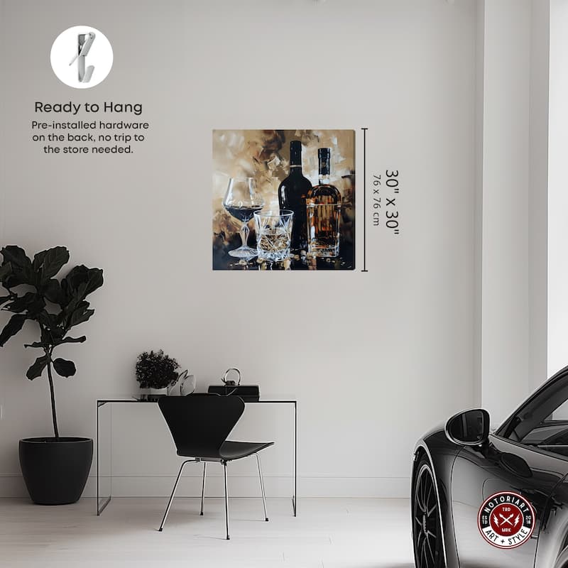Notoriart His Favorite Drink Gallery Wrapped Bar Cart Art For Men