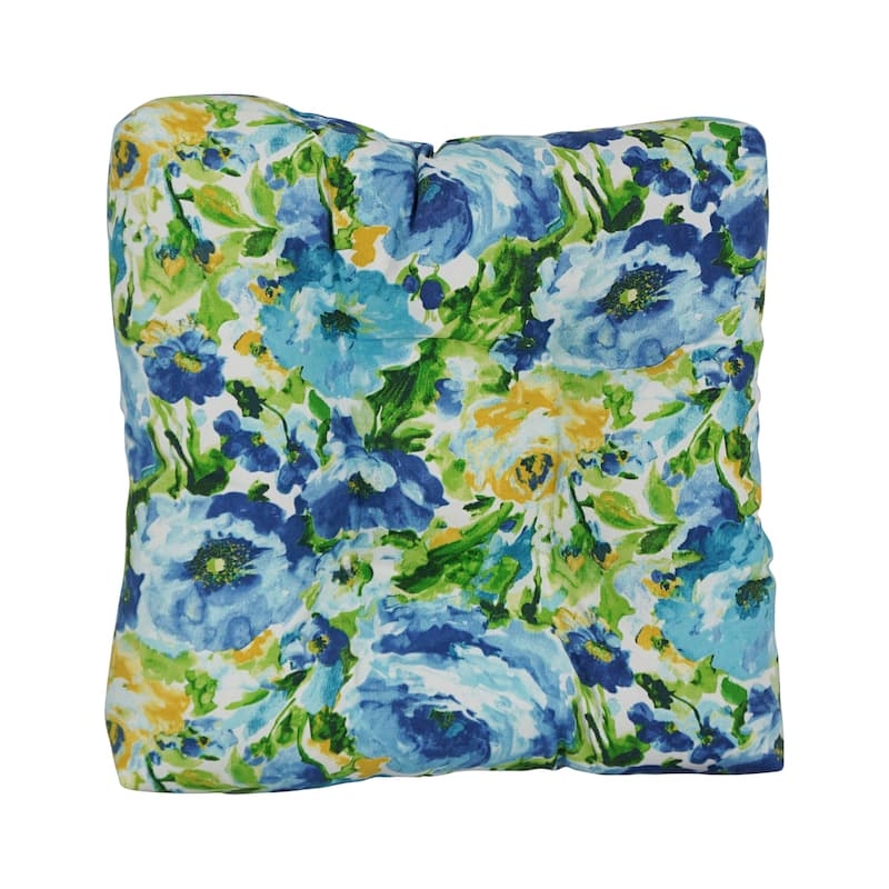 19-inch Square Tufted Indoor/Outdoor Chair Cushions (Set of 4) - 19" x 19"