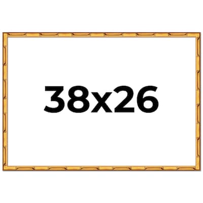38x26 Frame Gold Bamboo Solid Wood Picture Frame | 1 Inch Moulding