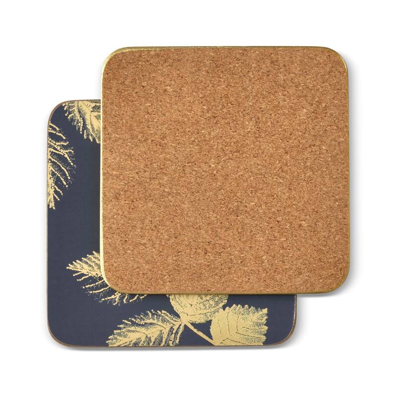 Pimpernel Set of 6 Sara Miller London Etched Leaves Coasters
