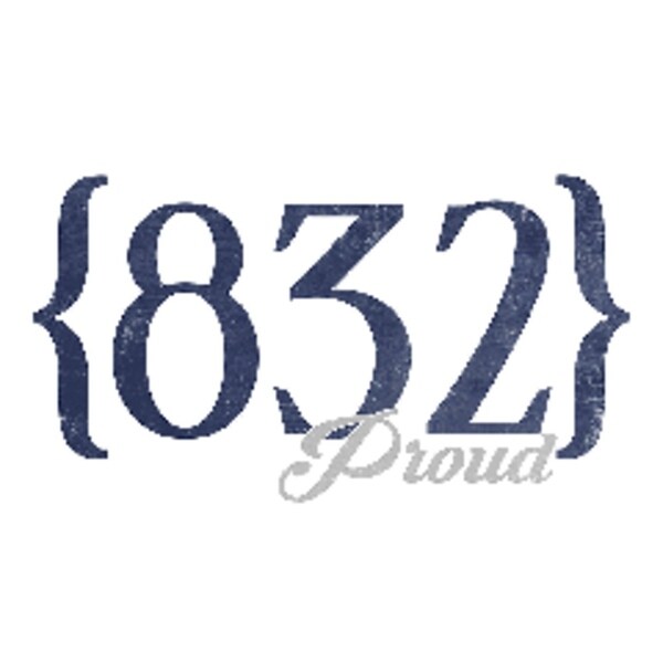 Houston Texas 832 Area Code Blue Lantern Press Artwork Art Print Multiple Sizes Available 9 X 12 Art Print