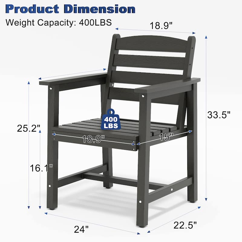 7-Piece HDPE Outdoor Dining Table Sets