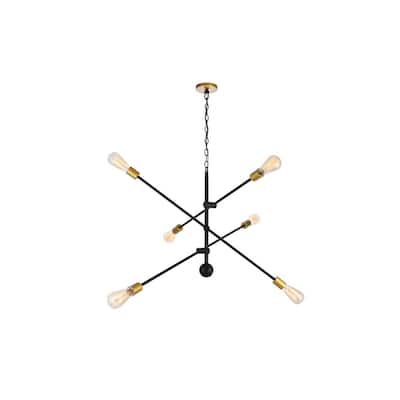6-Light 42 inch Sputnik Pendant