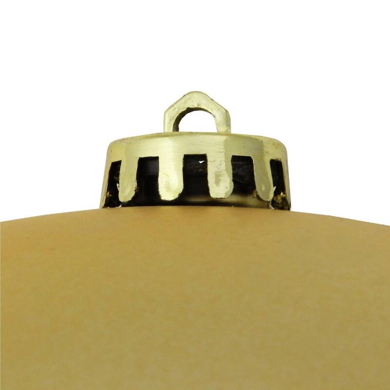 Vegas Gold Shatterproof Matte Christmas Ball Ornament 6" (150mm).