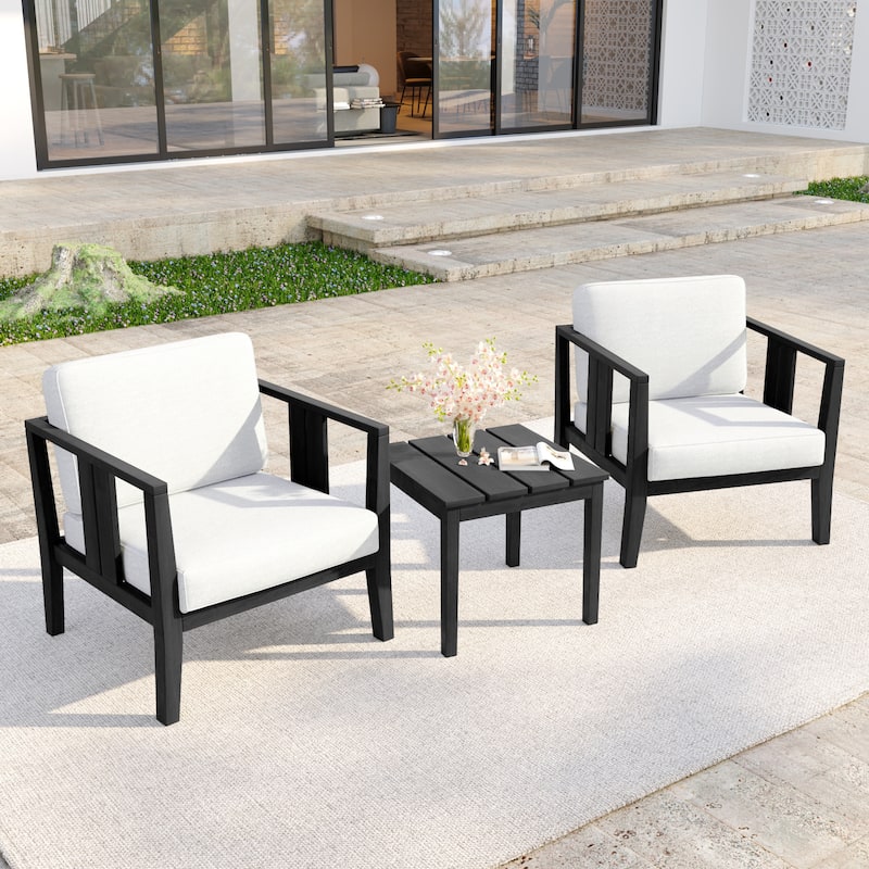 Casual 29"W Outdoor Patio Armchair Set In Solid Teak Wood with Cushion - Dark Wood - Beige