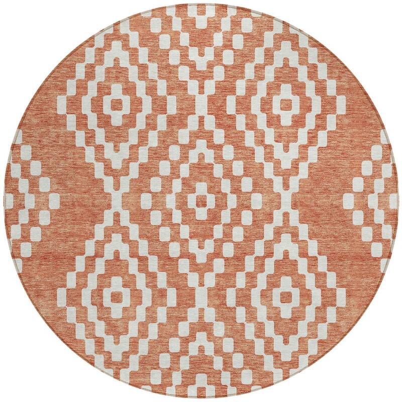 HomeRoots Geometric Transitional Rectangle Outdoor Rug