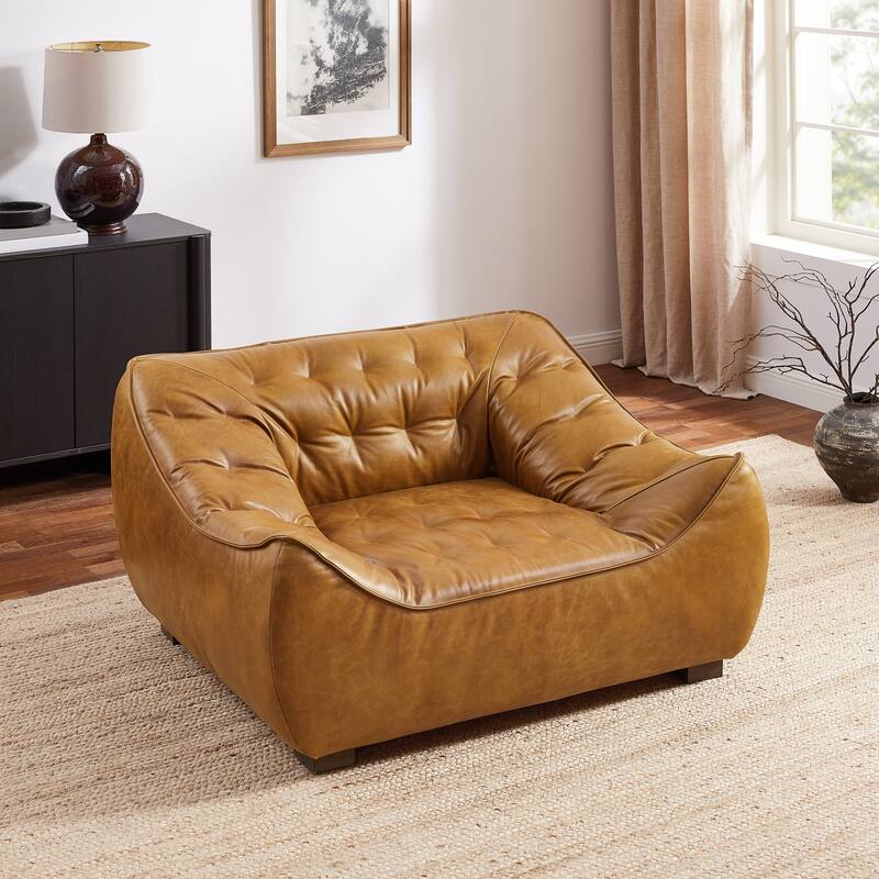 Luxury Genuine Leather Lounge Sofa Chair