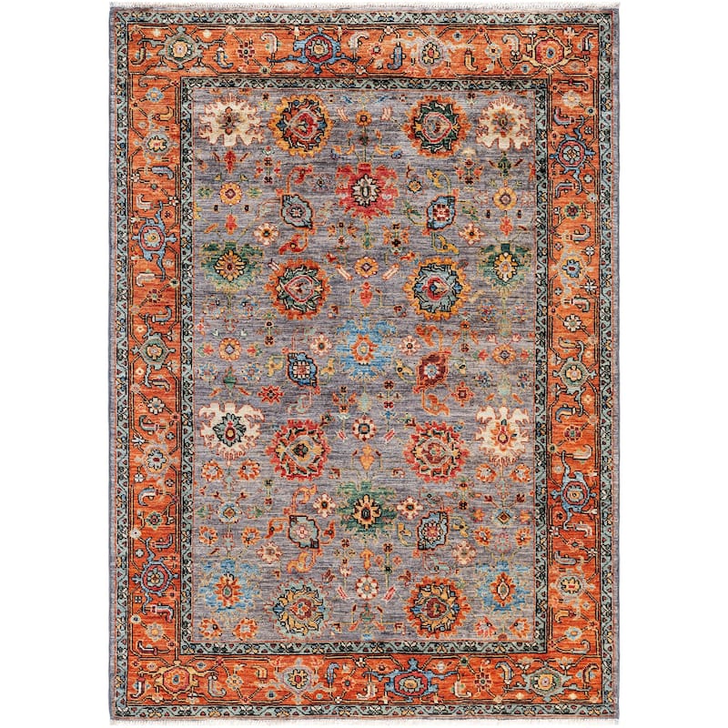 Serapi One-of-a-Kind Hand-Knotted Area Rug - Gray - 4' 3" x 5' 11"