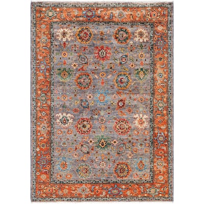 Serapi One-of-a-Kind Hand-Knotted Area Rug - Gray - 4' 3" x 5' 11"