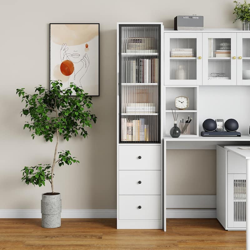 GDFStudio - Jessie Modern Storage Cabinet with Adjustable Shelves for Living Room or Entryway - Storage Cabinet