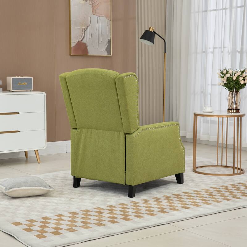 Wingback Chairs Recliner Chair Linen Arm Chair Accent Chair Convertible