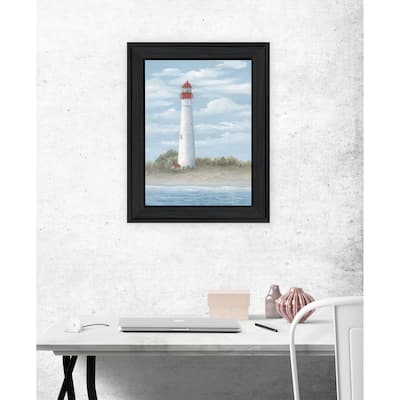 TrendyDecor4U Coastal "Cape May Light" Framed Print Wall Art