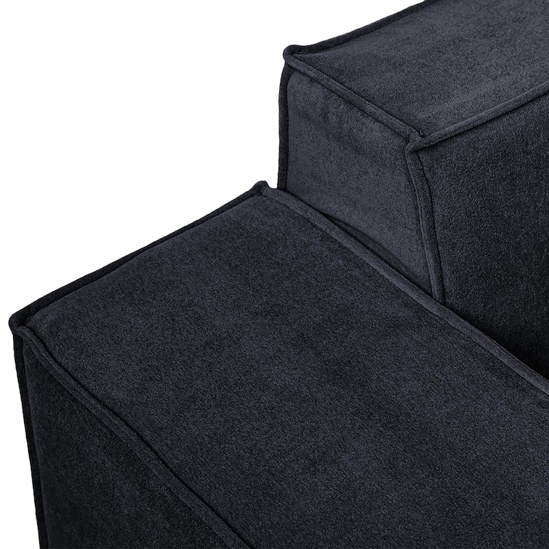 86.62" Modular Sectional Couch, Huge Plus Love Seat Sofa, Modern Comfy Corduroy Couches with Reversible Chaise Ottoman