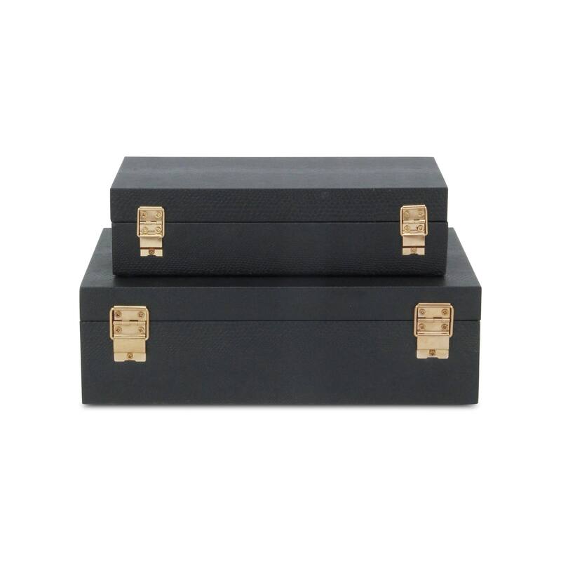 Lusan Black Vinyl Decorative Box Set