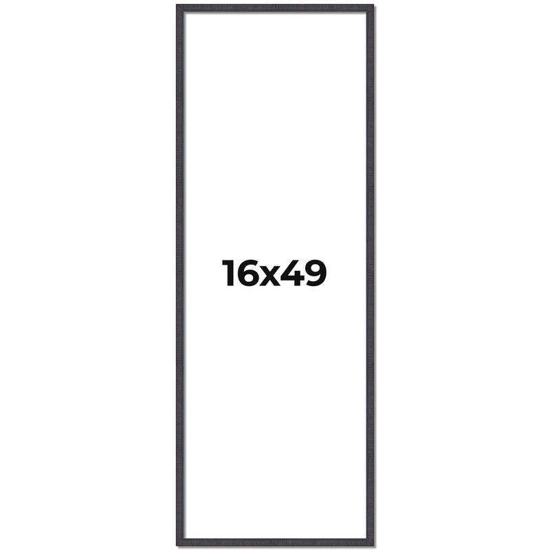 16x49 Frame Brown Solid Wood Picture Frame - Complete Modern Photo