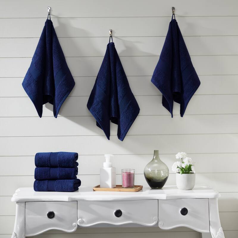 Fabstyles Luxury Hand Towels 16 x 28 Inches Set of 6 - 16x28