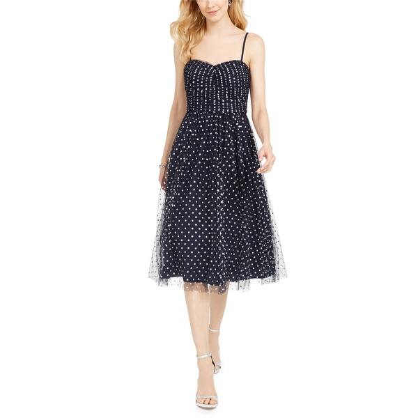 navy blue dress for baby girl NWOT Eliza J. A-Line Lace & Faille Pleated Cocktail Dress Women's Size 14  Black main image 1