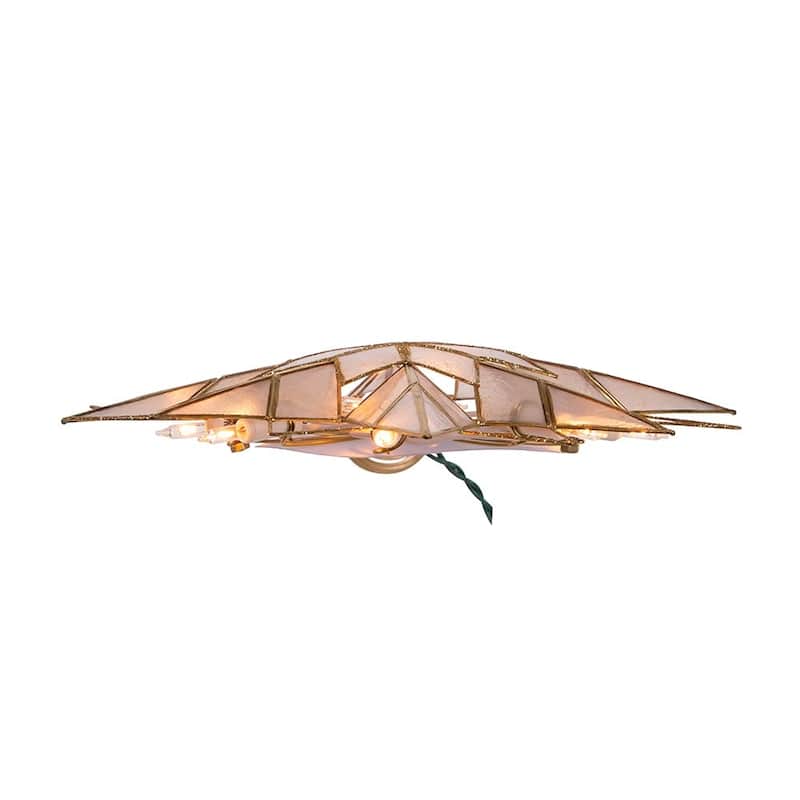 Kurt Adler 9.65-Inch UL 10-Light 8-Point Capiz Star Tree Topper