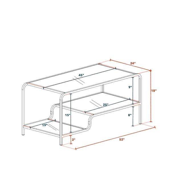 52" W Coffee Table in Gold & Mirror Bed Bath & Beyond 35852301