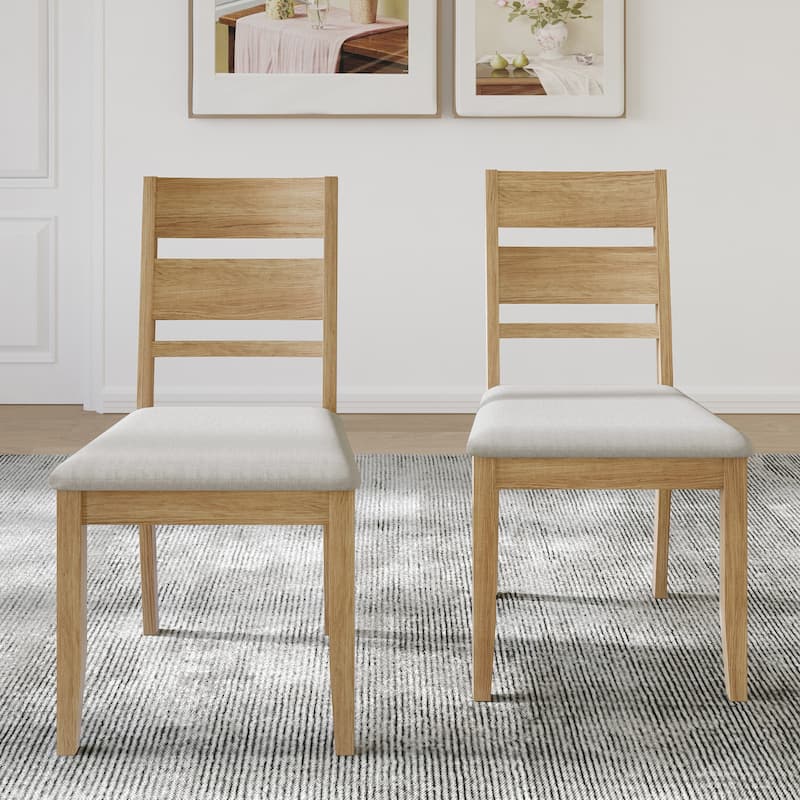 CraftPorch Elegant Wooden Dining Chairs (Set of 2) - N/A