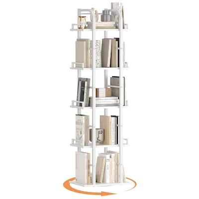 Rotating Bookshelf - 15"D x 9.4"W x 56.3"H