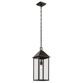 Prin 22 Inch 1 Light Outdoor Pendant with Clear Glass in Olde Bronze