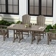 preview thumbnail 27 of 49, Laguna Hdpe All Weather Outdoor Patio 71" Rectangular Dining Table Weathered Wood