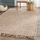 preview thumbnail 2 of 9, SAFAVIEH Handmade Natural Fiber Iqrame Jute Fringe Rug