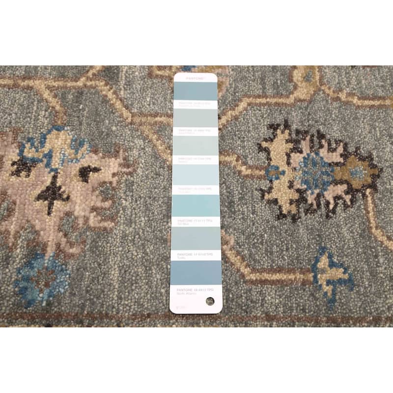 ECARPETGALLERY Hand-knotted Finest Agra Jaipur Teal Wool Rug - 5'5 x 8'5