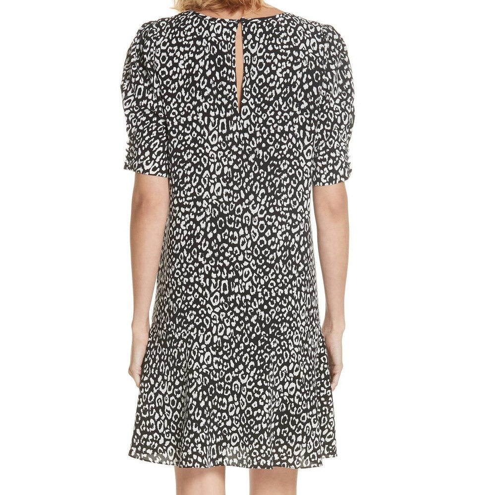black and white cheetah print dress
