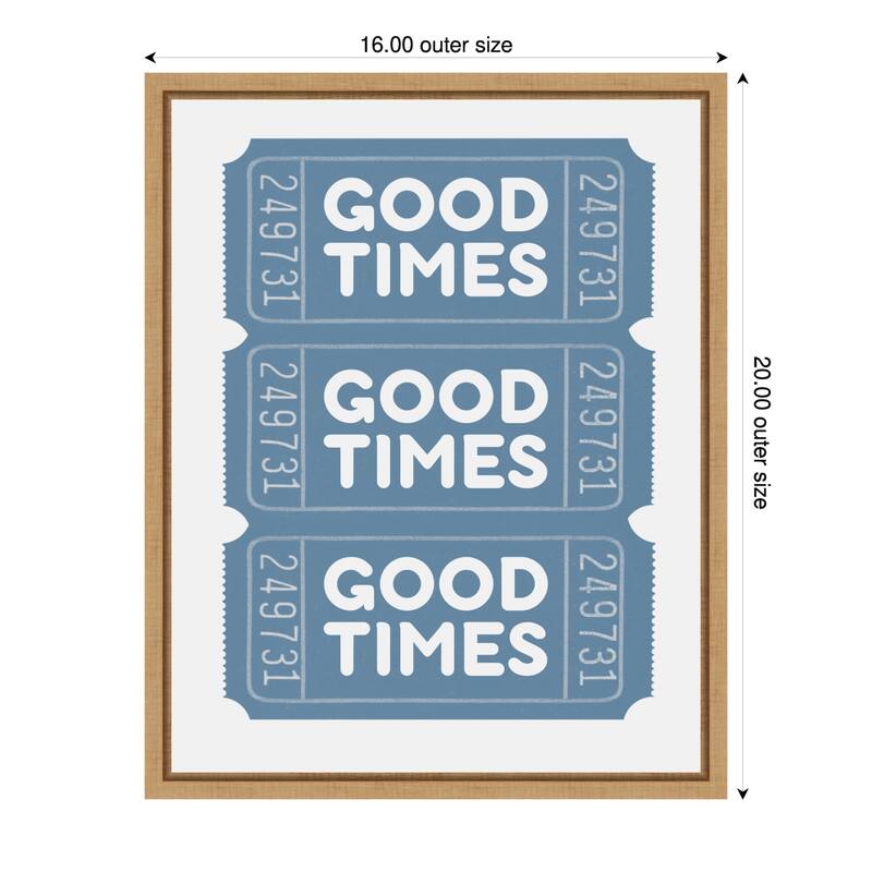 Blue Good Times by Jolly and Dash (16 x 20 in.), Framed Canvas Wall Art Print