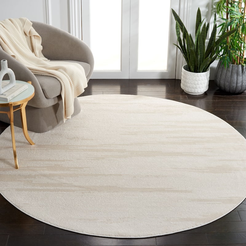 SAFAVIEH Whisper Abigael Modern Rug - 6'7" Round - Ivory/Beige
